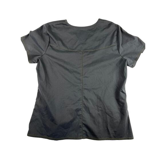 Dickies Medical Scrub Top XL Gray V-Neck Short Sleeve Unisex Healthcare - Picture 4 of 8